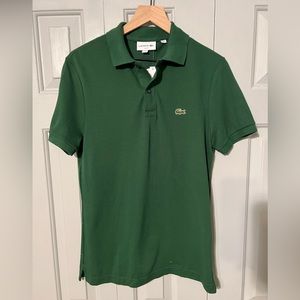 Men’s Lacoste NWT Slim Fit size Small 3/S Green Pique Polo